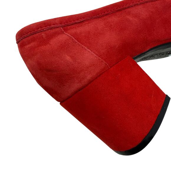 Kenneth Cole Reaction Michelle Loafer Pumps Womens size 7.5 M Red Suede - Picture 14 of 16
